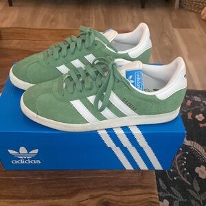 adidas Green and White Sneakers